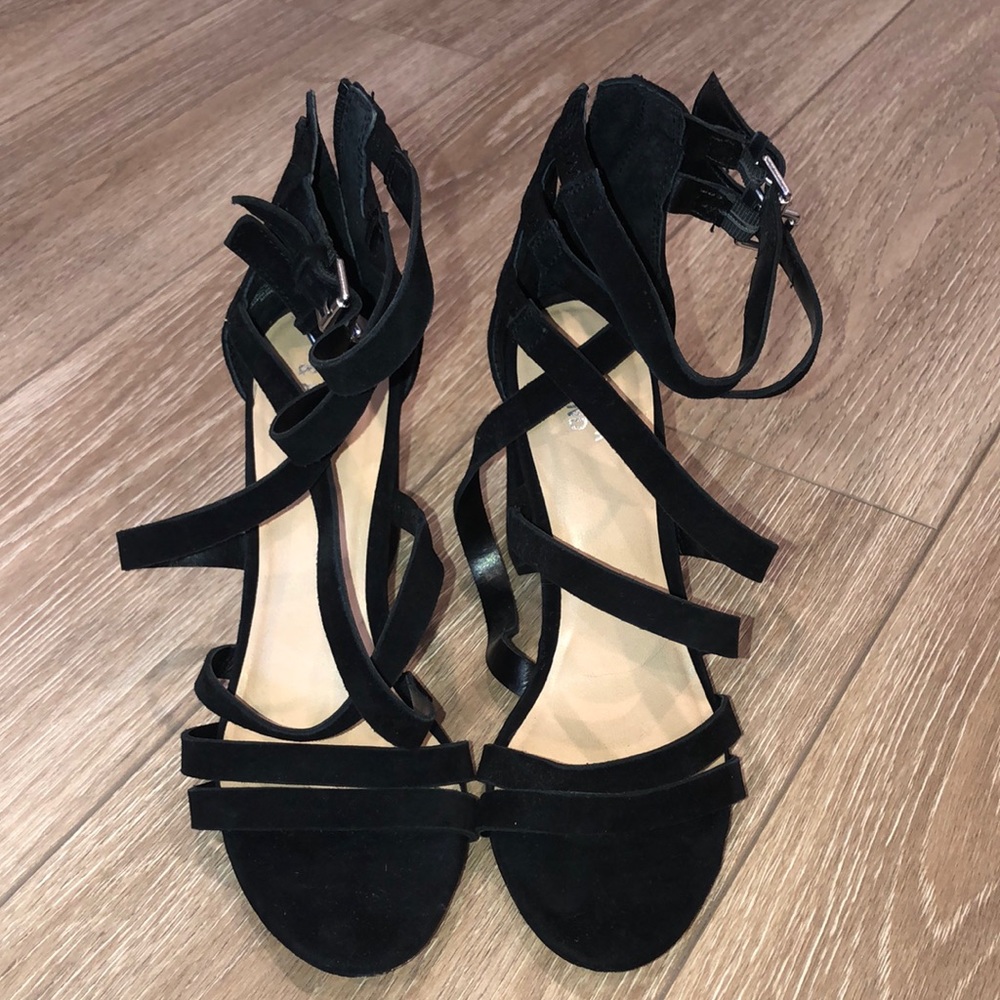 Strappy Block Heels